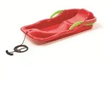 Prosperplast Schlitten RACE - rot - Kinderschlitten mit Bremsen, tiefe Sitzform