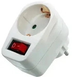 AS-Schwabe Schutzkontaktsteckdose 230V, mit Schalter und Kontrolleuchte