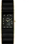 Jacques Lemans Damen Armbanduhr Dublin 1-1940J Edelstahl IP Gold Keramik schwarz