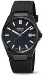 Boccia Herren Armbanduhr Sport 3667-04 Titan PU-Band schwarz