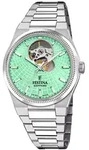 Festina Damen Armbanduhr "Swiss Made" Riv&eacute; F20054/3 Automatik Edelstahl