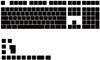 Ducky Blank PBT Keycap Set MDA Profile - Schwarz DCA132-NNBLBMDPU1