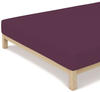 Schlafgut Casual Spannbettlaken ca. 180x200-200x200cm in Farbe Purple Deep
