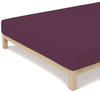 Schlafgut Casual Spannbettlaken ca. 120x200-130x200cm in Farbe Purple Deep