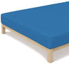 Schlafgut Casual Spannbettlaken ca. 120x200-130x200cm in Farbe Blue Mid