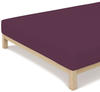 Schlafgut Casual Spannbettlaken ca. 90x190-100x200cm in Farbe Purple Deep