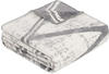 Ibena Jacquard-Decke KANATA 150x200cm in Farbe grau/wollweiß