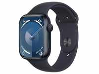 Apple Watch Series 9 [GPS, inkl. Sportarmband M/L mitternacht] 45mm Aluminiumgehäuse