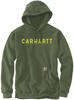 Carhartt Hoodie Rain Defender Logo Graphic Sweatshirt 105944 - chive heather - S