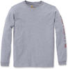 Carhartt® Langarmshirt mit Ärmel-Logo 103401 - heather grey - XL