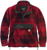 Carhartt RELAXED FIT FLEECE PULLOVER 104991 - oxblood plaid - S