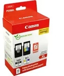 2 Canon Tinten 3712C008 PG-560XL + CL-561XL Doppelpack KCMY + Papier