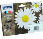 4 Epson Tinten C13T181640 Multipack KCMY 18XL