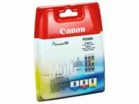 3 Canon Tinten 0621B030 CLI-8 C M Y 3-farbig