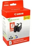 2 Canon Tinten 6205C004 585 + CL-586 Doppelpack KCMY + 50 Bl. Fotopapier