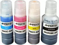 Ampertec 4 Kompatible Nachf&uuml;lltinten ersetzt Canon GI-41 Multipack KCMY GI-41KITAM