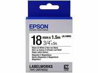 Epson LK-5WB2, Schriftband Epson LK-5WB2 schwarz auf weiß 18mm x 1,5m...