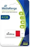 MediaRange MR970, MediaRange USB-Speicherstick rot 4GB | mit Schiebemechanismus
