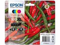 Epson C13T09R64010, Epson Tinten C13T09R64010 503XL 4-farbig, 4 Stück (1 x 9,2ml BK
