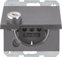 Berker SCHUKO-Steckdose anth/mt 47637006