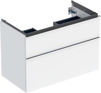 Geberit GE iCon Unterschrank f&uuml;r WT, 2 Schubl. 88,8x61,5x47,6cm, wei&szlig; hgl./Gr.