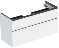 Geberit GE iCon Unterschrank f&uuml;r WT, 2 Schubl. 118,4x61,5x47,6cm, wei&szlig; hgl/Gr.