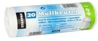 Papstar M&uuml;llbeutel 12104 72x60cm 60l LDPE wei&szlig; 20 St./Pack. 445012701