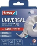 Tesa Doppelseitiges Klebeband univ.tape nano 55810 transp.L.3m B.30mm