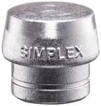 Halder Schonhammerkopf SIMPLEX Kopf-&Oslash; 80mm Weichmetall silber hart 3209.080