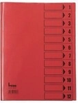 Bene Ordnungsmappe 84800RT DIN A4 12F&auml;cher intensivrot 127030338