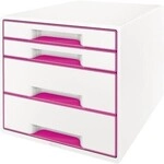Leitz Schubladenbox WOW CUBE 52132023 4Schubf&auml;cher wei&szlig;/pink 127213636