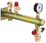 Caleffi CA Wandgruppe Stahl mit Schnellkupplung 3/4Zoll bis 20 KW 335632