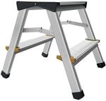 Klapptritt Stufen 2 Plattform-H.390mm Alu.m.Anti-Rutsch-Riffelung Noname