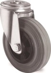 Tecwerk Lenkrolle D.80mm Trgf.70kg R&uuml;ckenloch PP Rollenlager VG grau