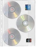 Veloflex CD/DVD H&uuml;lle 4359000 f&uuml;r DIN A4 PVC glasklar 10 St./Pack. 180003600