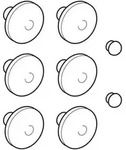 Geberit GE Set Puffer f&uuml;r WC-Deckel Courreges und Mango