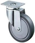 Bs Rollen Lenkrolle D.125mm Trgf.100kg m.Platte Gum.grau C100.A85.125