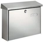 Burg-w&Auml;chter Briefkasten Amrum 3867 Ni H.320mm B.377mm T.115mm VA DIN C4 8140