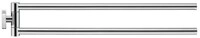 Duravit DU Karree Handtuchhalter, Chrom, 450x68x 75 mm, Anzahl Arme: 2,