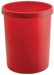 Helit Papierkorb 45l H480x&Oslash;390mm m.Griffrand Kuntstoff rot H6106225