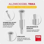 100 Stk. TOX-D&uuml;bel-Techn. Allzweckd&uuml;bel Trika 8/51 KT 011100111