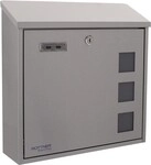 Rottner Briefkasten Muro H.360mm B.360mm T.100mm grau VA DIN C4 Rottner Security