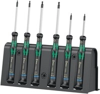 Wera Elektronikerschraubendrehersatz 2052/6 Rack 6teilig Sechskant rd.