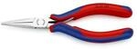 Knipex Elektronik-Greifzange Gesamt-L.145mm flachrunde Backen Form 6