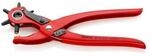 Knipex Revolverlochzange Gesamt-L.220mm &Ouml;ffnungsf.2/2,5/3/3,5/4 u.5mm rot pulv.