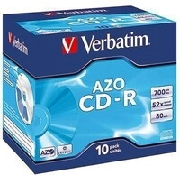 Verbatim CD-R 43327 52x 700MB 80Min. Jewelcase 10 St./Pack. 183237600