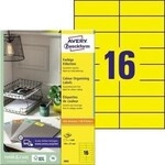 Avery Zweckform Universaletikett 3455 105x37mm gelb 1600 St./Pack. 129232310