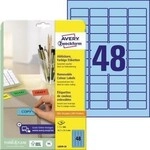 Avery Zweckform Etikett L6039-20 45,7x21,2mm blau 960 St./Pack. 129196550