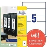 Avery Zweckform Einsteckr&uuml;cken- schild C32267-25 wei&szlig; 125 St./Pack. 120115001