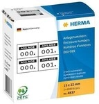 Herma Anlagenummer 4837 15x22mm schwarz 1.000 St./Pack. 129038690